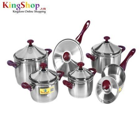 Bộ nồi inox Happy Cook 3 đáy HC 12C