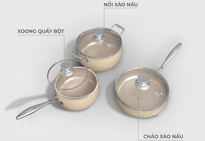 Bộ nồi Hawonkoo CWH-070-CF - Hàng chính hãng