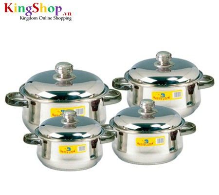 Bộ nồi Hollow 8 pcs Happy Cook HC08CHL  - Hàng chính hãng