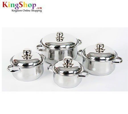 Bộ nồi Hollow 8 pcs Happy Cook HC08CHL  - Hàng chính hãng