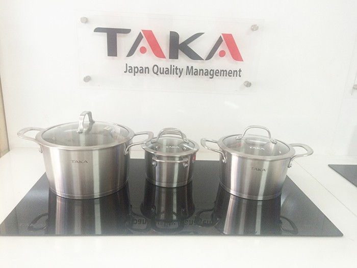 Bộ nồi inox Taka NI03V 3 đáy cao cấp - Hàng chính hãng