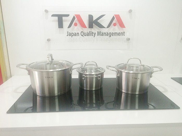 Bộ nồi inox Taka NI03V 3 đáy cao cấp - Hàng chính hãng