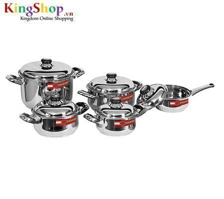 Bộ nồi Queen Star Happy Cook Q12CB - Hàng chính hãng