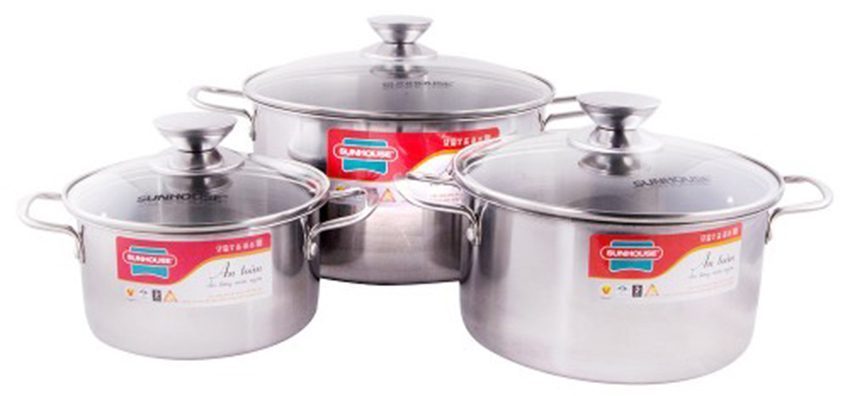 Cấu tạo của bộ nồi sunhouse SH116
