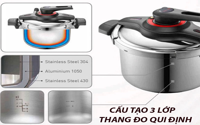 Bộ nồi áp suất inox PoongNyun VGPC2-SET - Hàng chính hãng