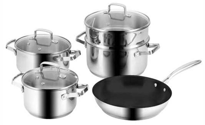 Bộ nồi ba đáy Inox Eurosun MC1702-Harmony - Hàng chính hãng