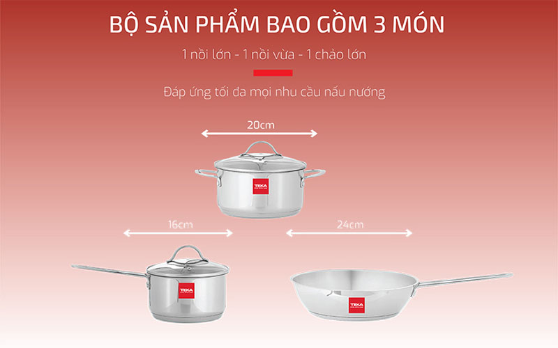 Bộ nồi bếp từ Teka SS1109 - Hàng chính hãng
