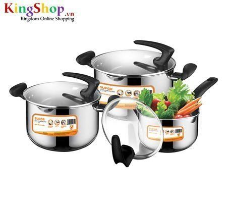 Bộ nồi canh Ever 6 món Supor HT10004-T1 - Inox cao cấp - Hàng chính hãng