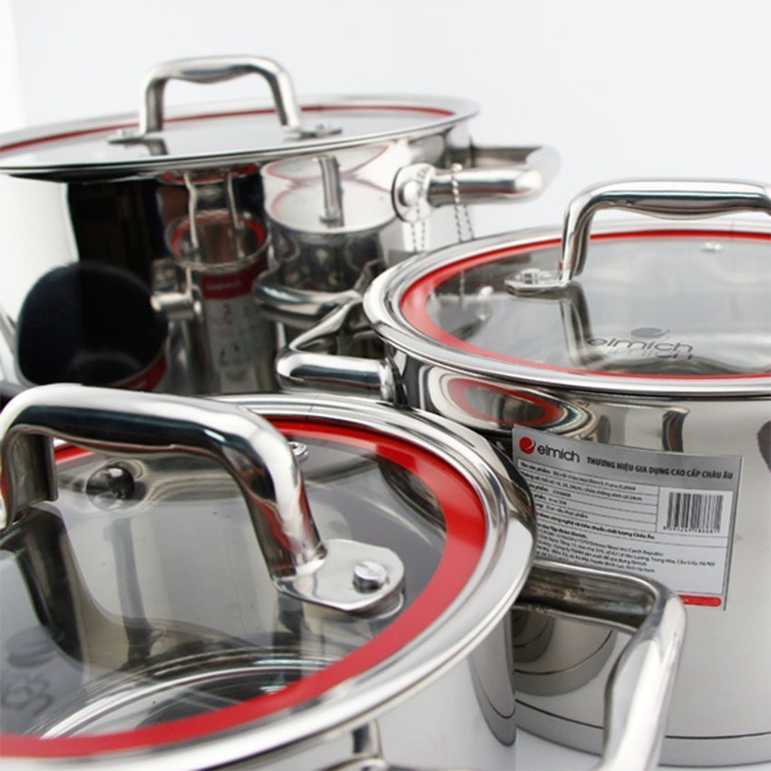 Bộ nồi chảo Praha Elmich EL-3338 - Hàng chính hãng