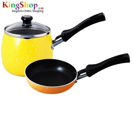 Bộ nồi chảo chống dính Supor Bobo T0305 - Hộp kim nhôm