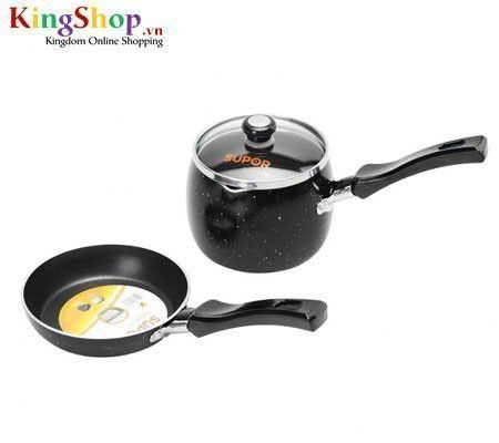 Bộ nồi chảo chống dính Supor Bobo T0305 - Hộp kim nhôm
