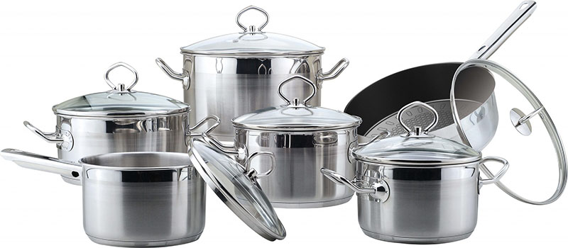Bộ nồi chảo inox 6 món Faster Diamond - Hàng chính hãng