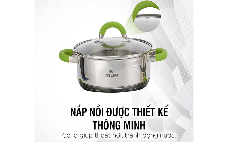 Bộ nồi chảo inox 6 món cao cấp Kieler RW1003 - Hàng chính hãng