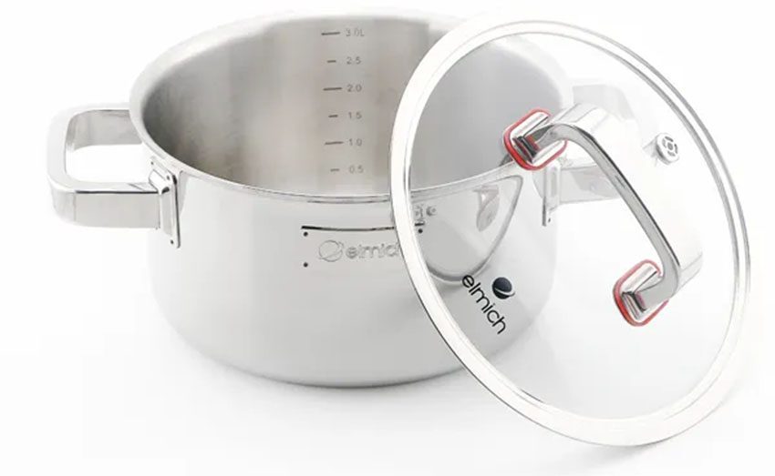 Bộ nồi chảo inox Elmich Diamond EL3329 - Hàng chính hãng