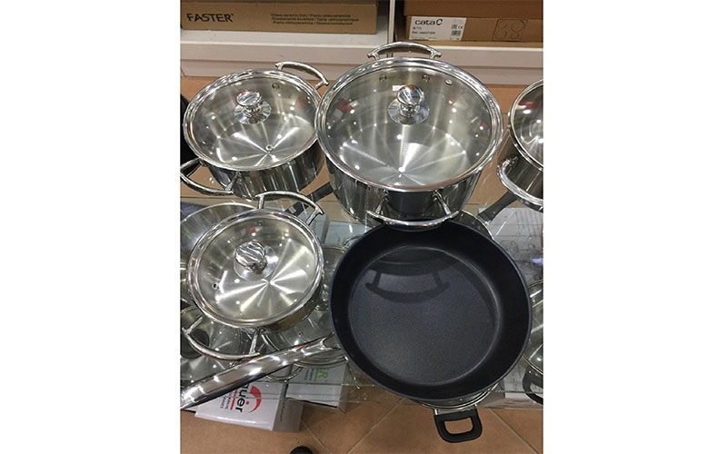 Bộ nồi chảo inox Faster Luxury - Hàng chính hãng