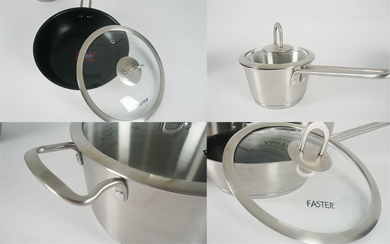 Bộ nồi chảo inox Faster Utility - Hàng chính hãng
