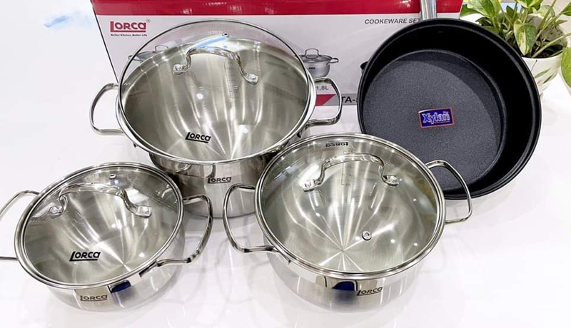 Bộ nồi chảo Lorca TA-5018 - Hàng chính hãng