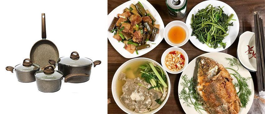 Chức năng của bộ nồi chảo nhôm Kangaroo KG992M