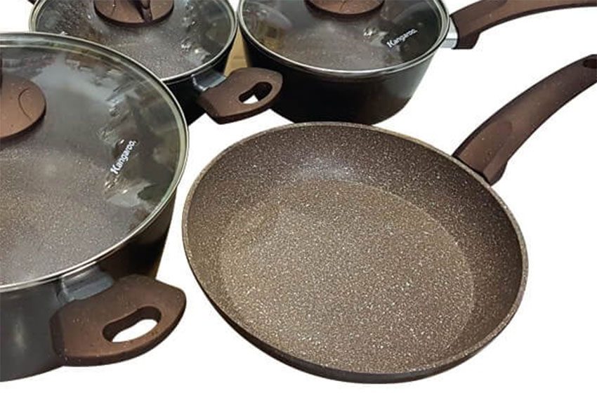 Chất liệu lòng nồi của bộ nồi chảo nhôm Kangaroo KG992M