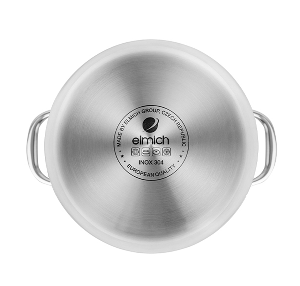 Bộ nồi inox liền khối Elmich Trimax EL-3833 size 16, 20, 22cm - Hàng chính hãng