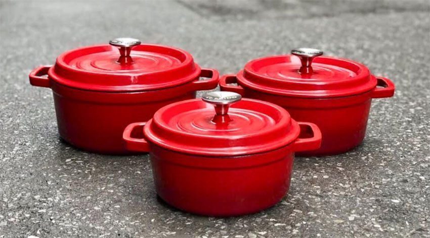 Bộ nồi gang đúc tráng men Rapido 20.22.24 - Hàng chính hãng