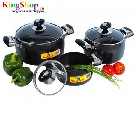 Bộ nồi hộp kim Happy Cook HC06HA