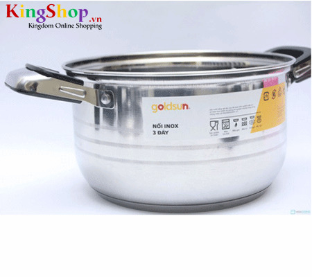 Bộ nồi inox 3 đáy Goldsun GP09-3306SS - Hàng chính hãng