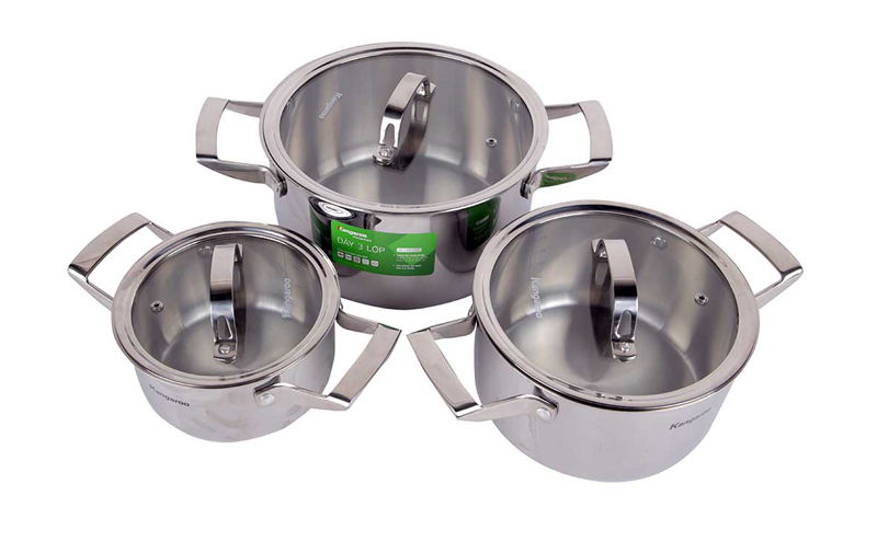 Bộ nồi inox cao cấp Kangaroo KG304IP2 - Hàng chính hãng