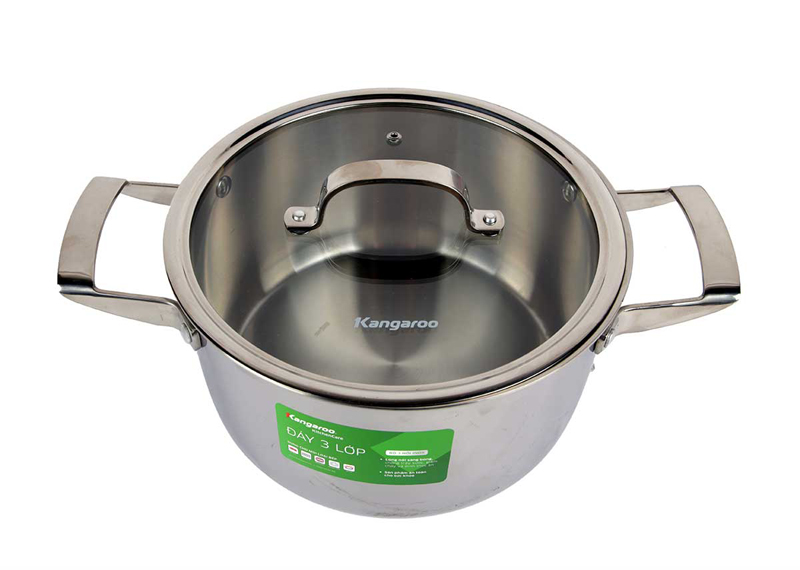 Bộ nồi inox cao cấp Kangaroo KG304IP2 - Hàng chính hãng
