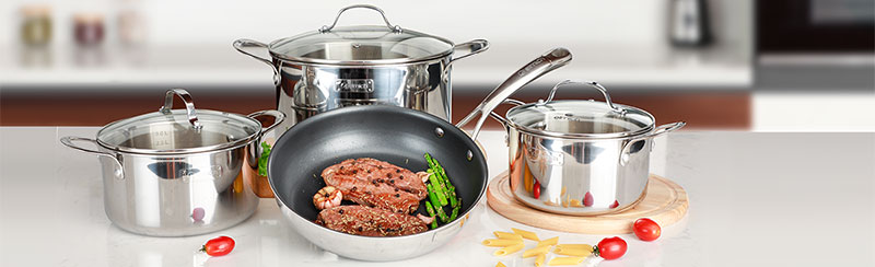 Bộ nồi chảo inox cao cấp 3 lớp đáy liền Elmich Trimax 2353742 - Hàng chính hãng