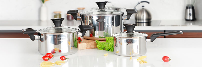 Bộ nồi Inox 3 lớp cao cấp đáy liền Elmich Trimax XP EL-3755 - Hàng chính hãng