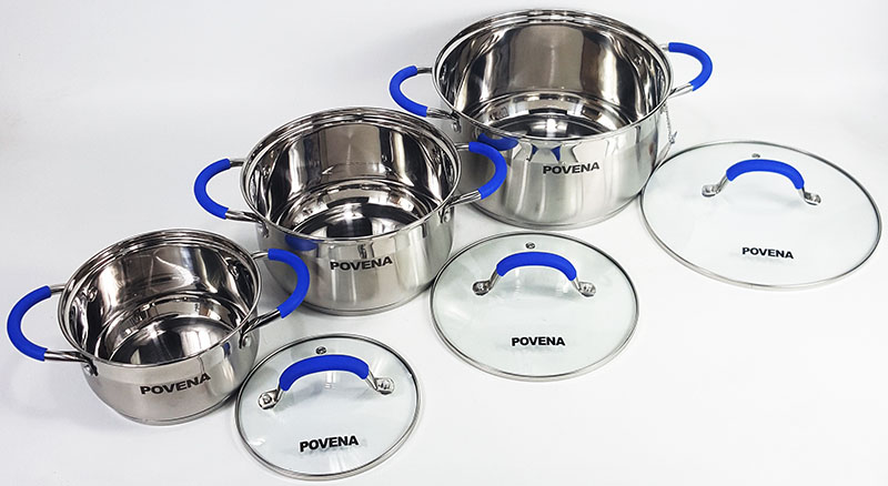 Bộ nồi inox 3 món Povena PVN-C5 - Hàng chính hãng