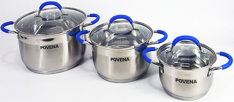 Bộ nồi inox 3 món Povena PVN-C5 - Hàng chính hãng