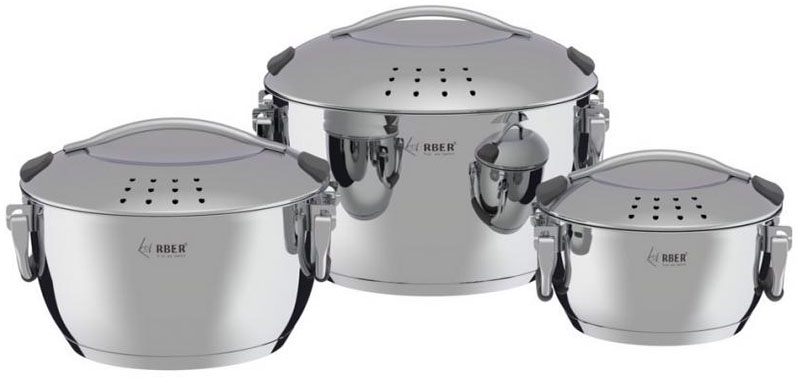 Bộ nồi inox 3 món Arber PHANTOM - Hàng chính hãng