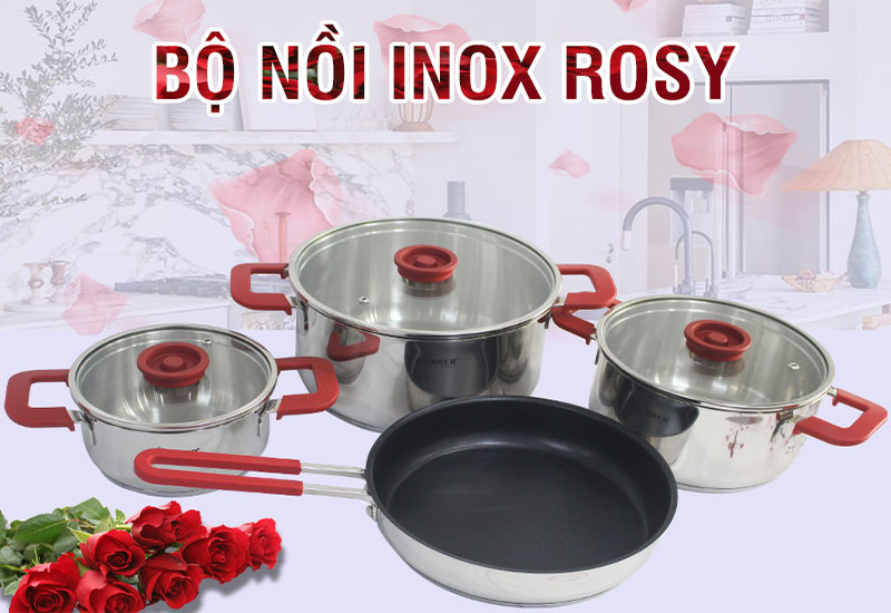 Bộ nồi inox 4 món Arber Rosy - Hàng chính hãng