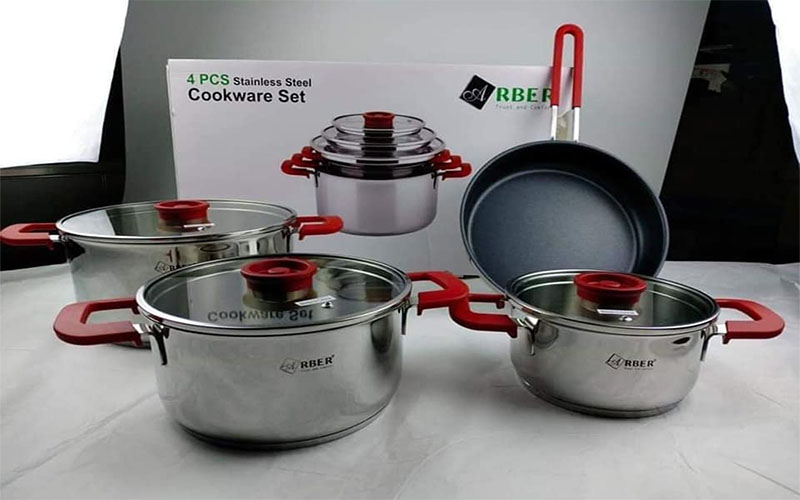 Bộ nồi inox 4 món Arber Rosy - Hàng chính hãng