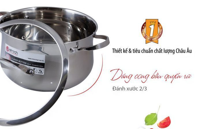Bộ nồi inox 5 đáy Elmich Ibiza EL0124 - Hàng chính hãng