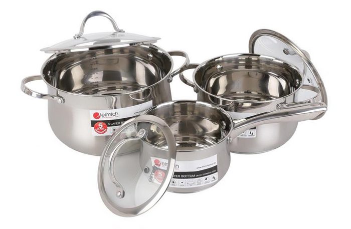 Bộ nồi inox 5 đáy Elmich Ibiza EL0124 - Hàng chính hãng