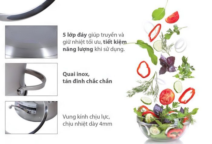 Bộ nồi inox 5 đáy Elmich Ibiza EL0124 - Hàng chính hãng