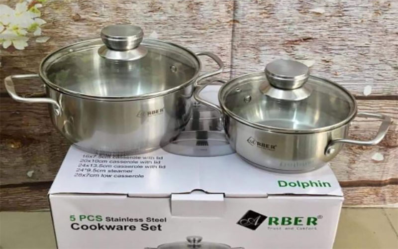 2 nồi của Bộ nồi inox 5 món Arber Blue Quartz