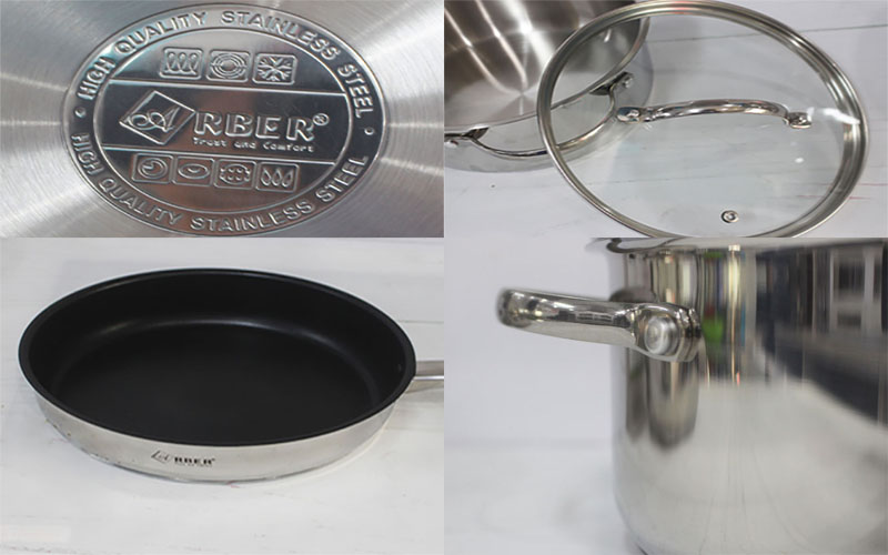 Bộ nồi inox 5 món Arber Diamond - Hàng chính hãng