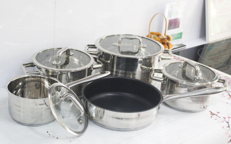 Bộ nồi inox 5 món Arber Dolphin - Hàng chính hãng