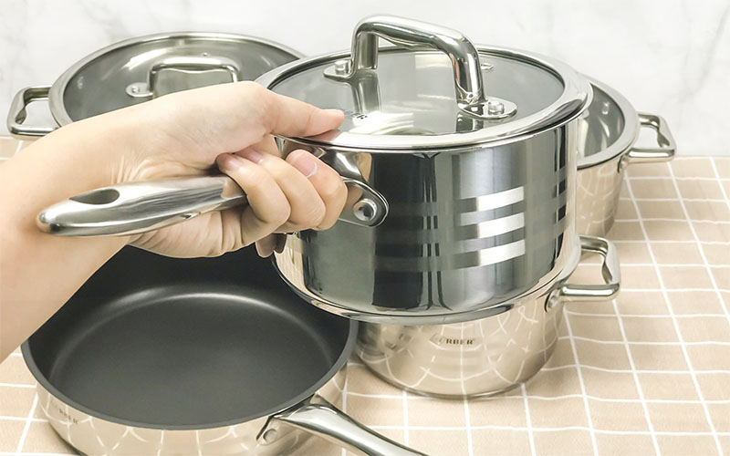 Bộ nồi inox 5 món Arber Dolphin - Hàng chính hãng
