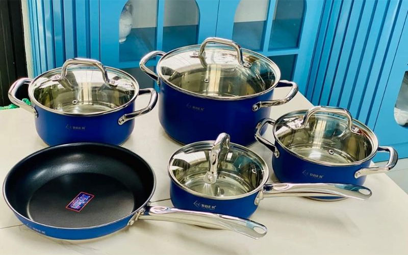 Bộ nồi inox 5 món Arber NAVY BLUE - Hàng chính hãng