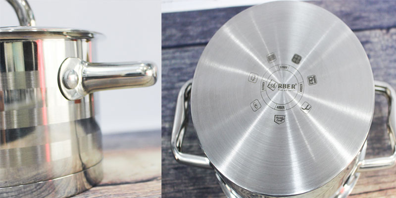 Bộ nồi inox 5 món Arber Paladi - Hàng chính hãng