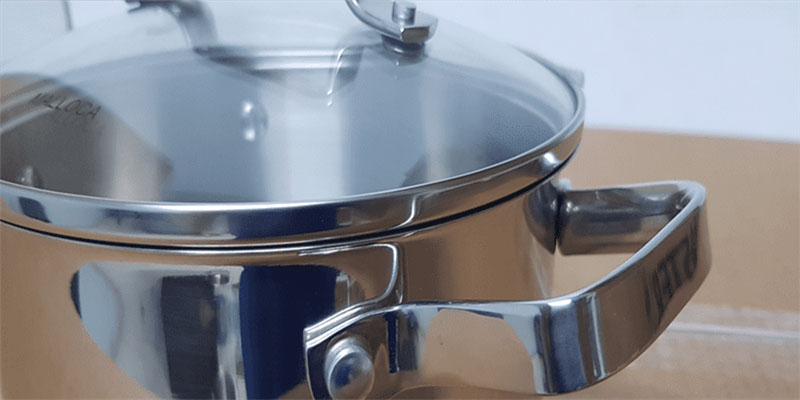 Bộ nồi inox 5 món đáy từ Malloca SA-1503 - Hàng chính hãng