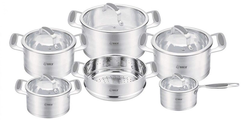Bộ nồi inox 6 món Arber AN07I - Hàng chính hãng