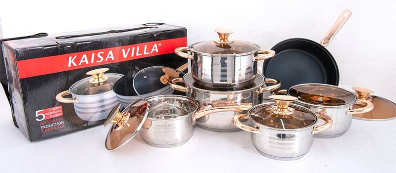 Bộ nồi inox 6 món Kaisa Villa KV-6618 - Hàng chính hãng