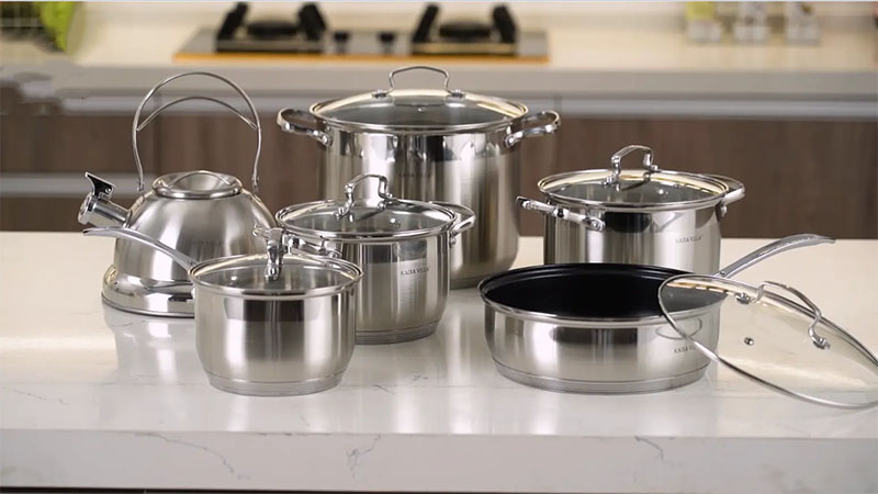 Bộ nồi inox 6 món Kaisa Villa KV-6666 - Hàng chính hãng
