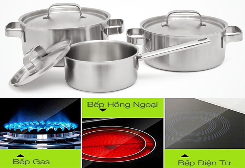 Bộ nồi inox 6 món Malloca SA-2030 - Hàng chính hãng